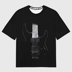 Женская футболка оверсайз ЧЕРНАЯ ЭЛЕКТРОГИТАРА