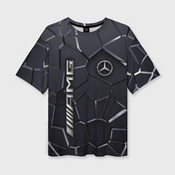 Женская футболка оверсайз Mercedes AMG 3D плиты
