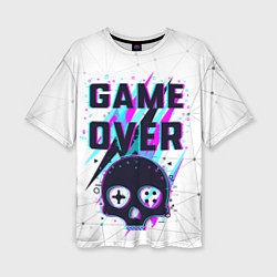 Женская футболка оверсайз Game OVER - NEON 3D