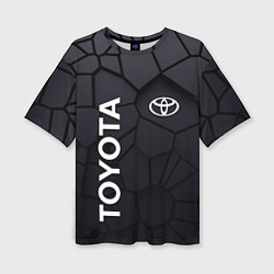 Футболка оверсайз женская Toyota 3D плиты, цвет: 3D-принт