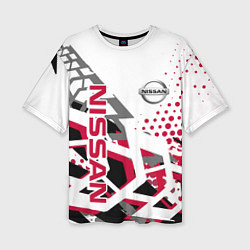 Женская футболка оверсайз Nissan Ниссан