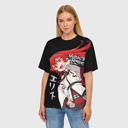 Футболка оверсайз женская Реинкарнация безработного - Эрис Бореас Грейрат,, цвет: 3D-принт — фото 2