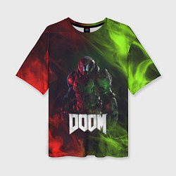 Женская футболка оверсайз Doomguy Doom