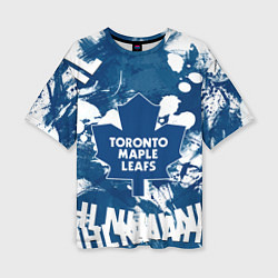 Футболка оверсайз женская Торонто Мейпл Лифс, Toronto Maple Leafs, цвет: 3D-принт