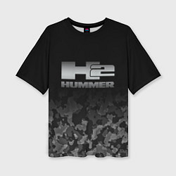 Женская футболка оверсайз H2 HUMMER LOGO