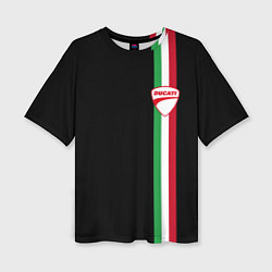 Женская футболка оверсайз DUCATI MOTOCYCLE ITALY LINE