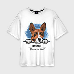 Женская футболка оверсайз Собака Басенджи