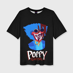 Женская футболка оверсайз Poppy Playtime: Huggy Wuggy