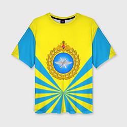 Футболка оверсайз женская Большая эмблема ВВС РФ, цвет: 3D-принт