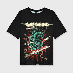 Женская футболка оверсайз Carcass