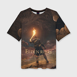Женская футболка оверсайз Elden Ring - подземелье