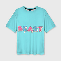 Женская футболка оверсайз Mr Beast Donut