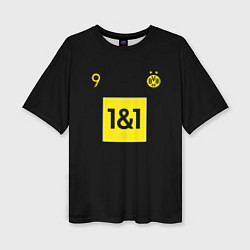 Футболка оверсайз женская Haaland 9 - Borussia Dortmund, цвет: 3D-принт