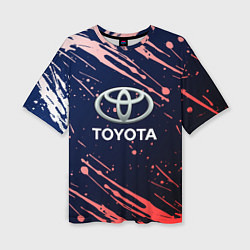 Футболка оверсайз женская Toyota градиент, цвет: 3D-принт