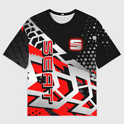 Футболка оверсайз женская SEAT СЕАТ, цвет: 3D-принт