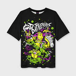 Футболка оверсайз женская Battletoads - Боевые Жабы, цвет: 3D-принт