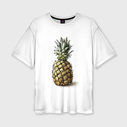 Женская футболка оверсайз Pineapple watercolor