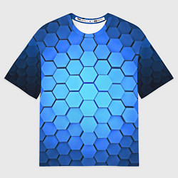 Футболка оверсайз женская Неоновые 3D ПЛИТЫ, цвет: 3D-принт