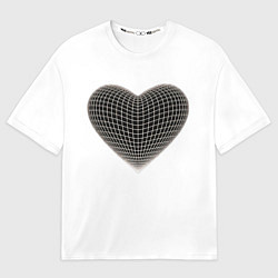 Женская футболка оверсайз HEART PRINT