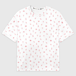 Футболка оверсайз женская Зимний спортивный принт, цвет: 3D-принт