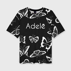 Женская футболка оверсайз Адель летящие бабочки