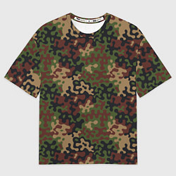 Футболка оверсайз женская Военный Камуфляж Military, цвет: 3D-принт
