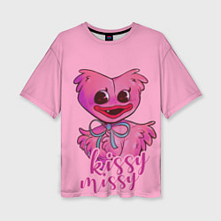 Женская футболка оверсайз Pink Kissy Missy