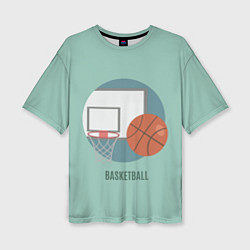 Футболка оверсайз женская Basketball Спорт, цвет: 3D-принт