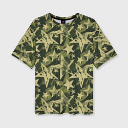 Женская футболка оверсайз Star camouflage