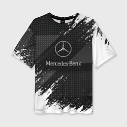 Женская футболка оверсайз Mercedes-Benz - Темный