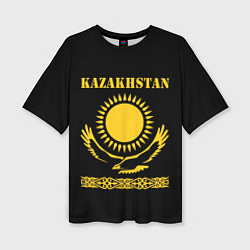 Футболка оверсайз женская KAZAKHSTAN Казахстан, цвет: 3D-принт