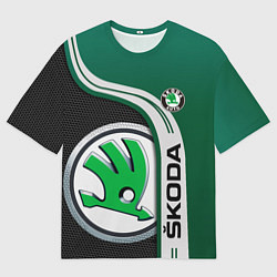 Футболка оверсайз женская SKODA AUTO ШКОДА АВТО, цвет: 3D-принт