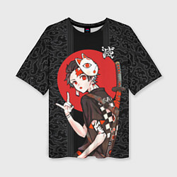 Женская футболка оверсайз Kisatsutai: корпус бойни демонов