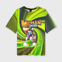 Женская футболка оверсайз Уставший Rayman Legends