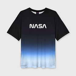 Футболка оверсайз женская NASA с МКС, цвет: 3D-принт