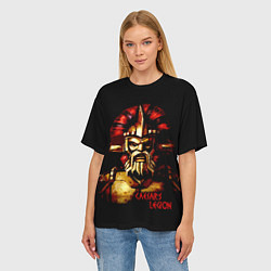 Футболка оверсайз женская Legate lanius - Легат Ланий, цвет: 3D-принт — фото 2