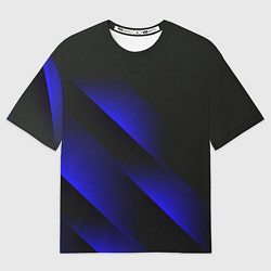 Футболка оверсайз женская Blue Fade 3D Синий градиент, цвет: 3D-принт