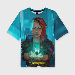 Женская футболка оверсайз Vi girl cyberpunk 2077