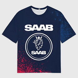 Футболка оверсайз женская SAAB - Краска, цвет: 3D-принт