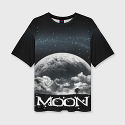 Женская футболка оверсайз Moon - луна 3d