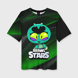 Женская футболка оверсайз Brawl Stars green Eve