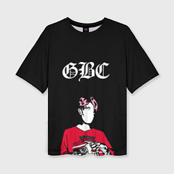 Футболка оверсайз женская Lil Peep GBC Лил Пип Надпись, цвет: 3D-принт