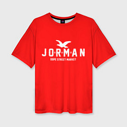 Женская футболка оверсайз Узор Red Jorman Air Dope Street Market