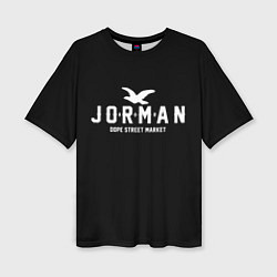 Женская футболка оверсайз Узор Black Jorman Air Dope Street Market