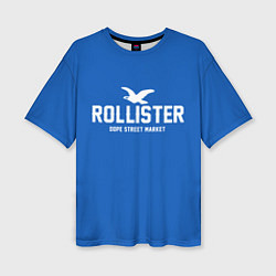 Женская футболка оверсайз Узор Blue Rollister Dope Street Market