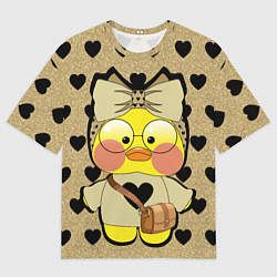 Футболка оверсайз женская Лалафанфан с сердцах, цвет: 3D-принт