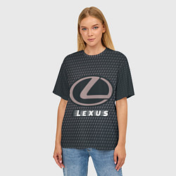 Футболка оверсайз женская LEXUS Lexus - Карбон, цвет: 3D-принт — фото 2