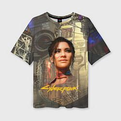 Женская футболка оверсайз Panam cyberpunk 2077