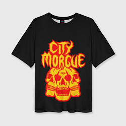 Женская футболка оверсайз ZillaKami x SosMula City Morgue Черепа