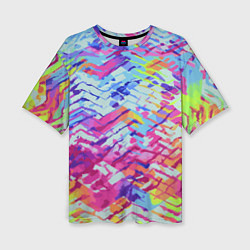 Женская футболка оверсайз Color vanguard pattern